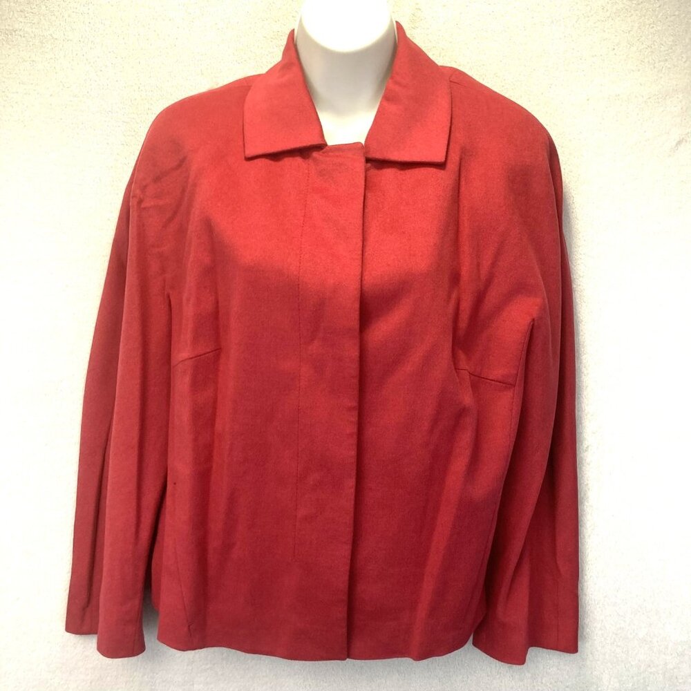 Akris Punto Angora Wool Blazer Jacket Womens Size 10 Pink Designer Quiet Luxury